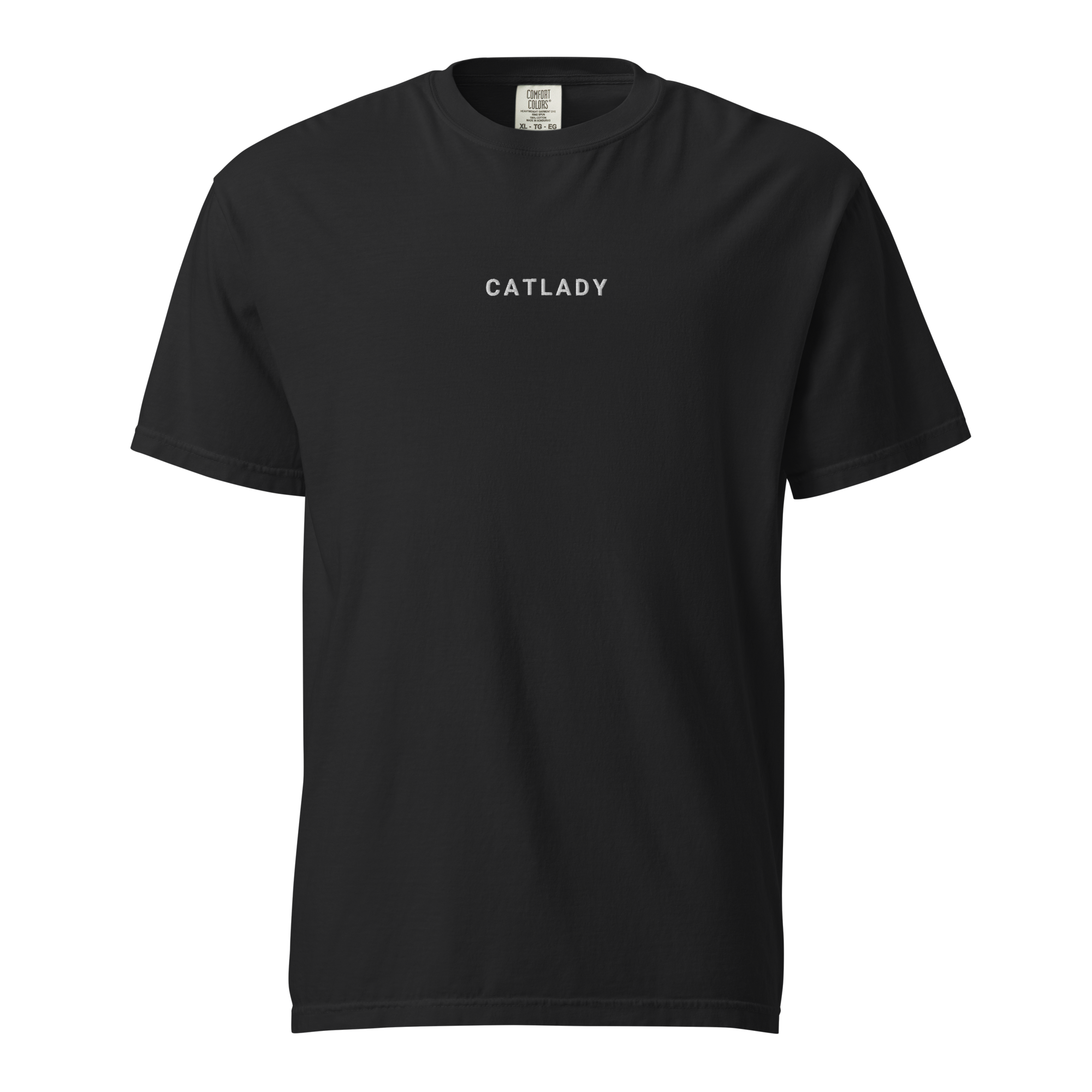 Embroidered Bold CatLady Unisex heavyweight t-shirt