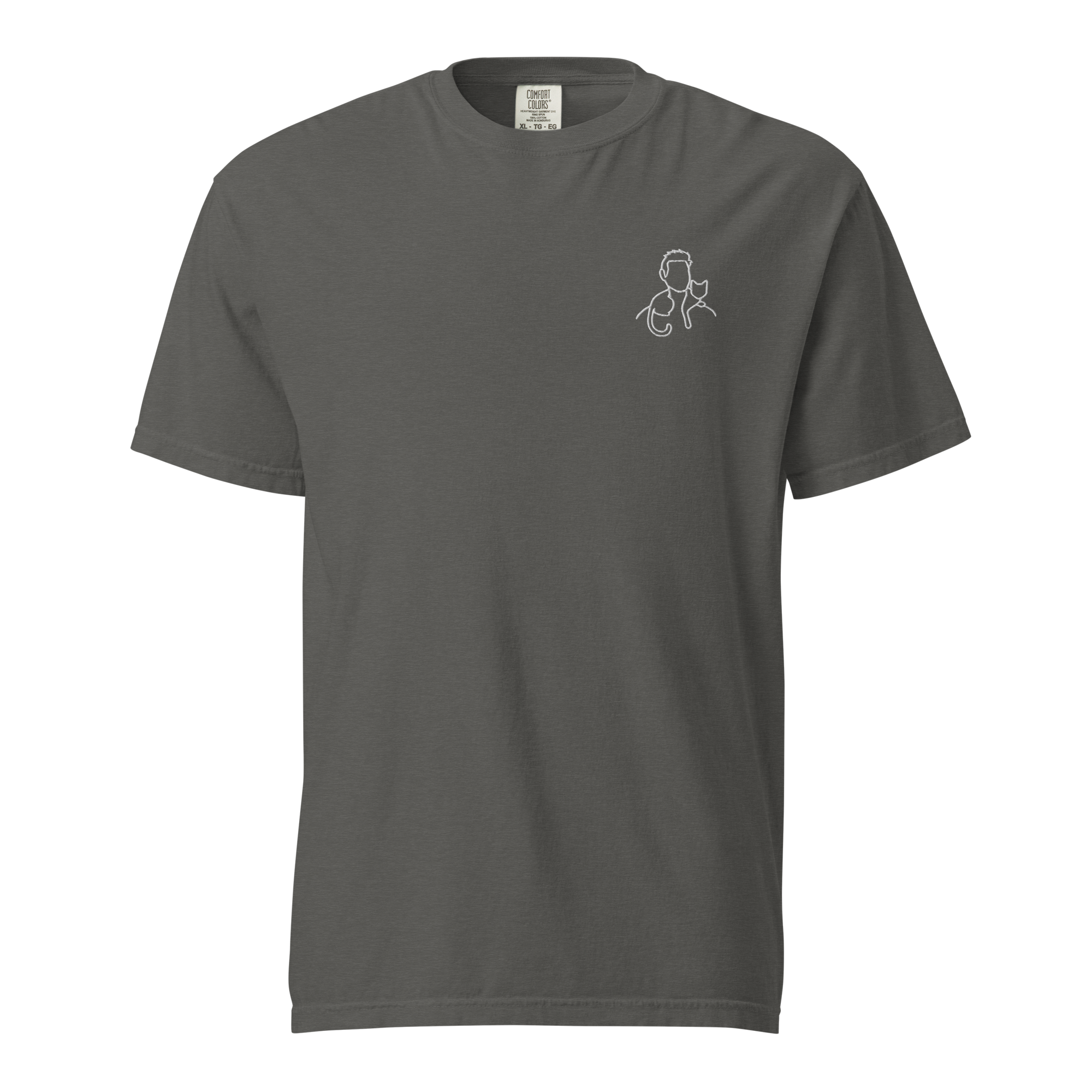 Embroidered CatLady Unisex heavyweight t-shirt