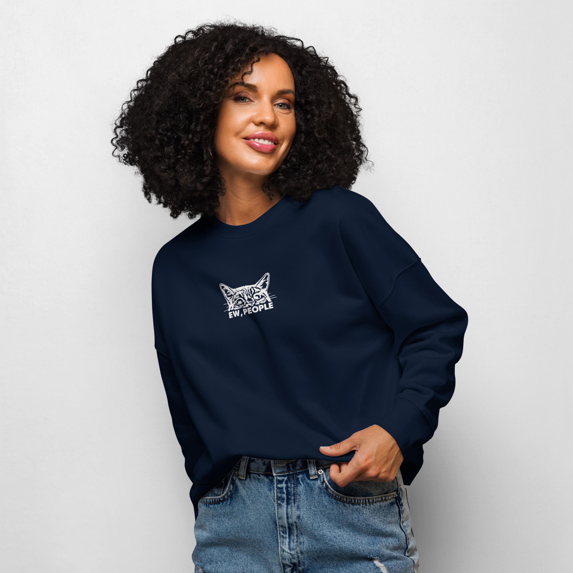 “Ew, People” Women’s Crew Neck Sweatshirt - Image 5