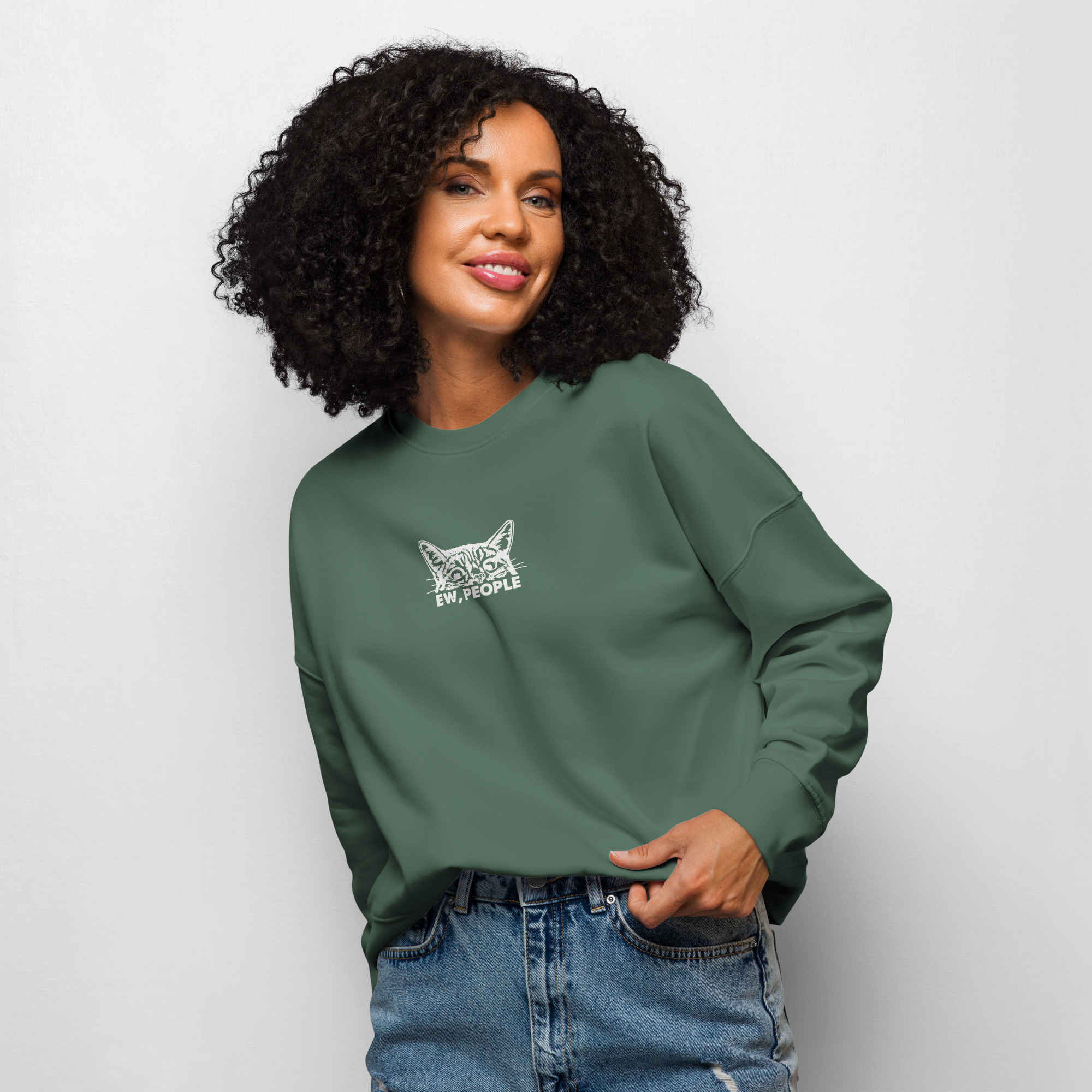 “Ew, People” Women’s Crew Neck Sweatshirt - Image 6